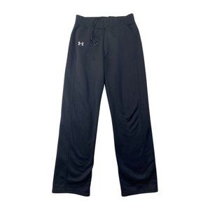 Under Armour M Sweatpants Medium Black Loungewear Wide Leg Joggers Drawstring